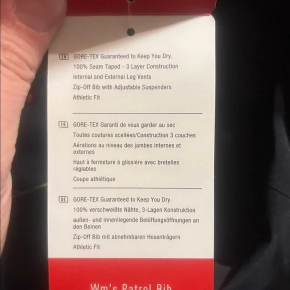 Marmot Women's Patrol Gore-Tex Bibs Ski Pants Size L Waterproof Black $450 New - Picture 6 of 6